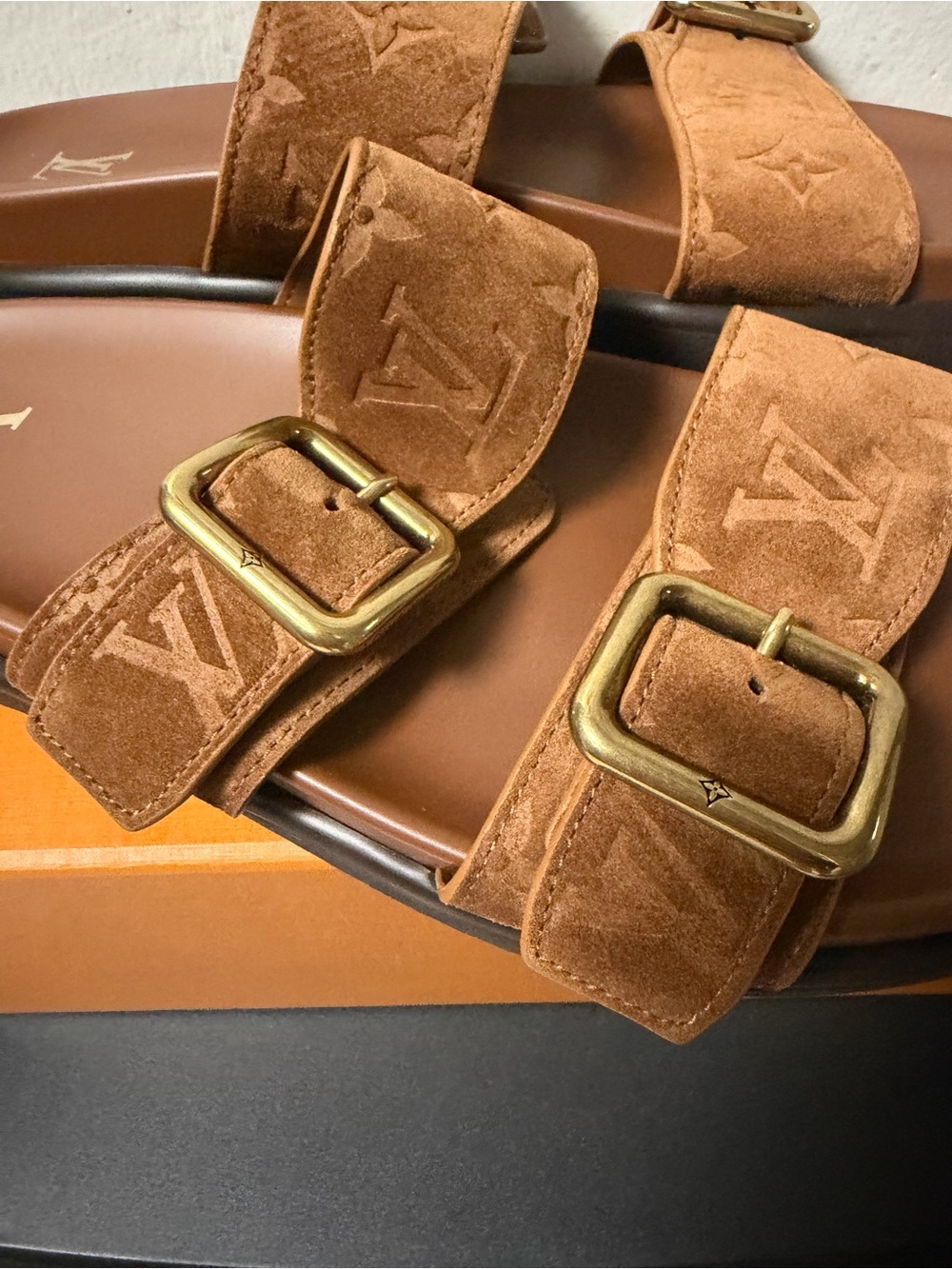 Louis Vuitton LV Monogram Venice Mules Sandals 1AIZV2 Mens LV Size 9 US 10 Brown - Picture 11 of 16